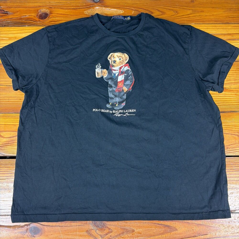 Polo Ralph Lauren Polo Bear T-Shirt Men's Size XXL Jersey Cocoa Hot Chocolate
